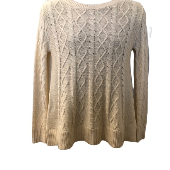 Military Hippie NWT Women's Cable Knit Sweater Layered Cream S/M Jazzy Cozy - Picture 1 of 11